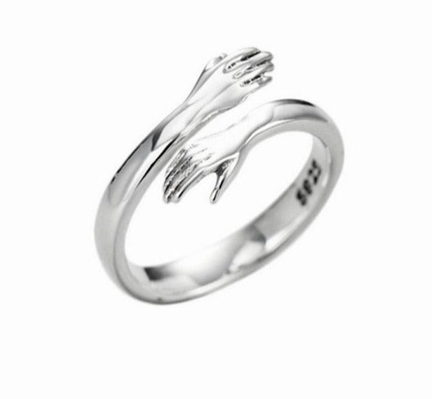 Premium Quality And Polish Silver Hug Ring, Adjustable at best price in  Delhi
